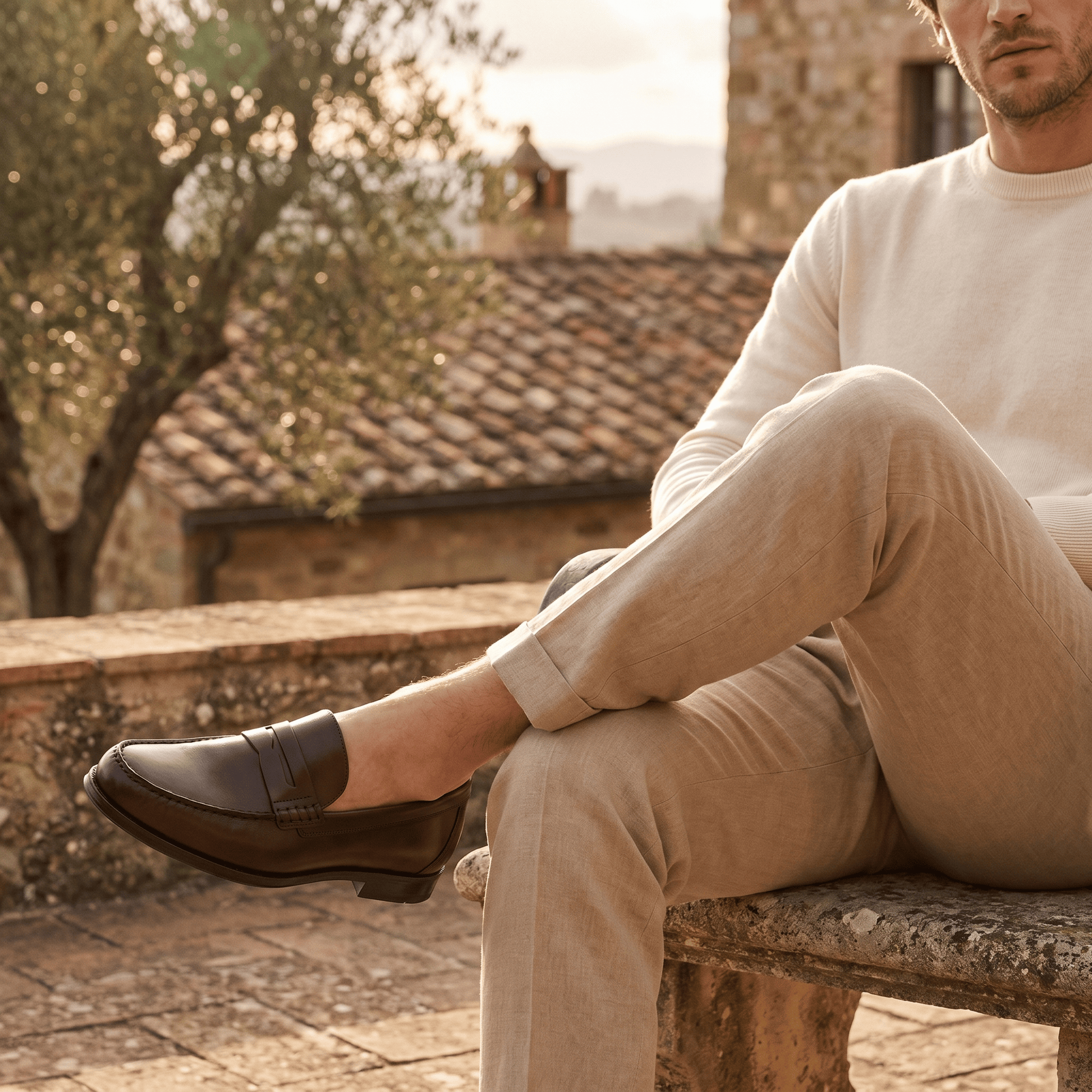 Mocassin Homme Penny Loafer en Cuir
