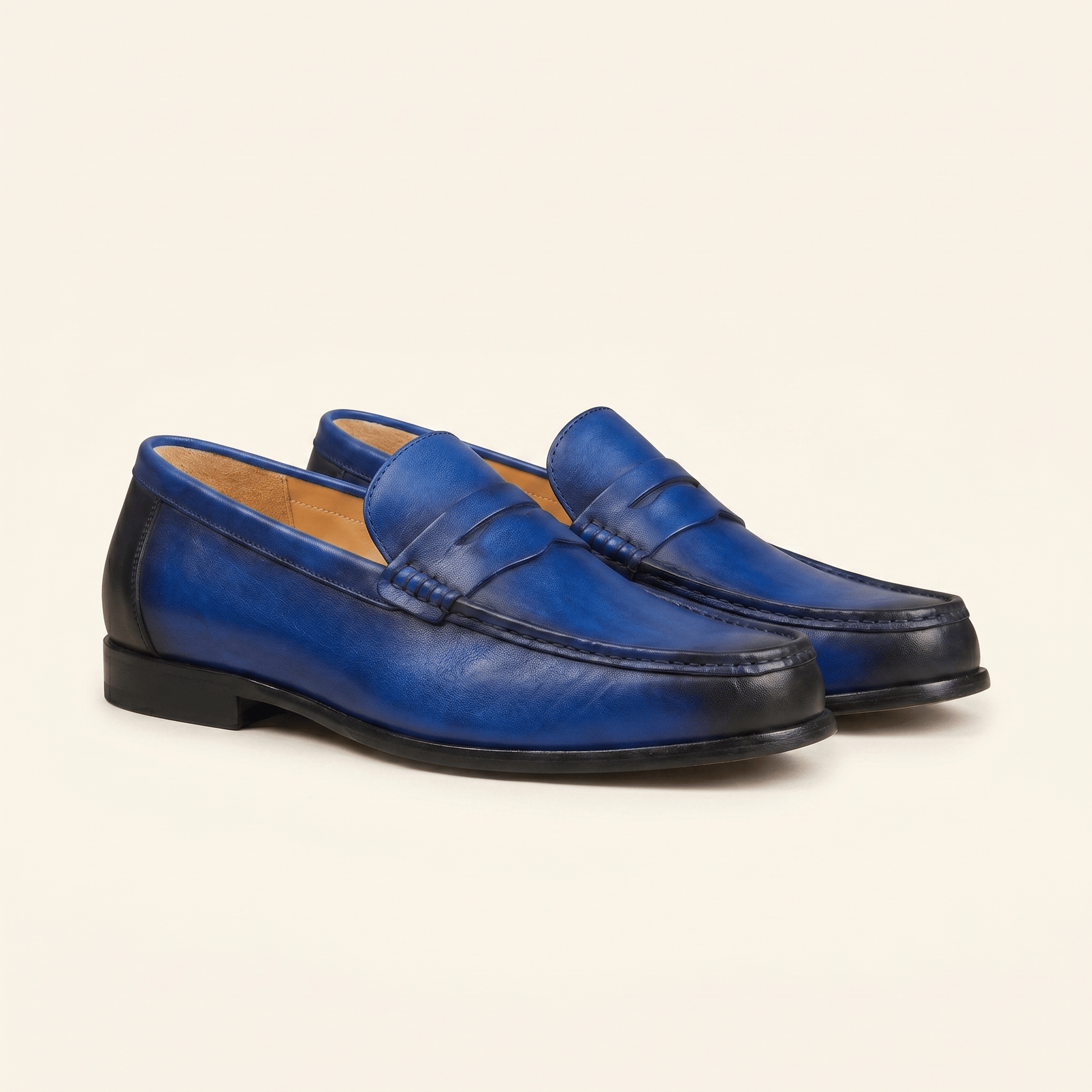 Mocassin Femme en Suédine à Couture Contrastée