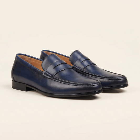 Mocassin Femme en Suédine à Couture Contrastée