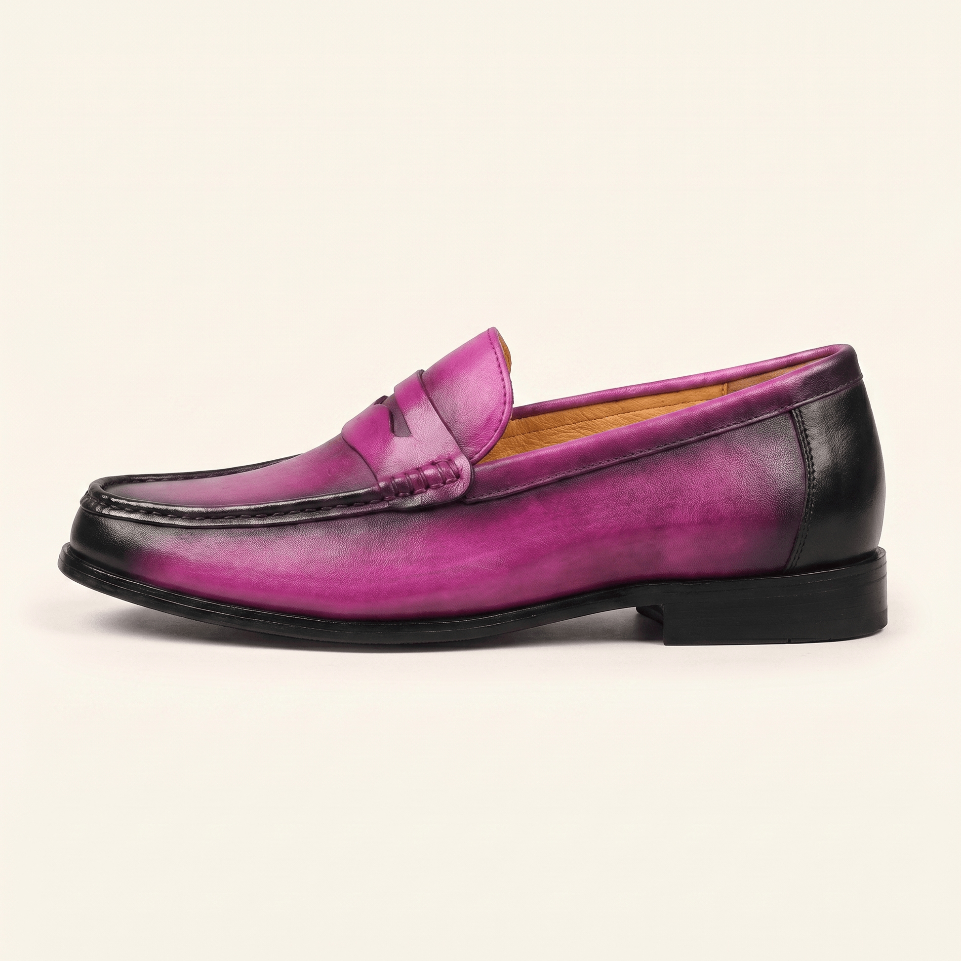 Mocassin Femme en Suédine à Couture Contrastée