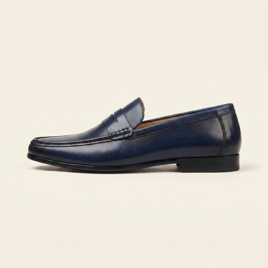 Mocassin Femme en Suédine à Couture Contrastée