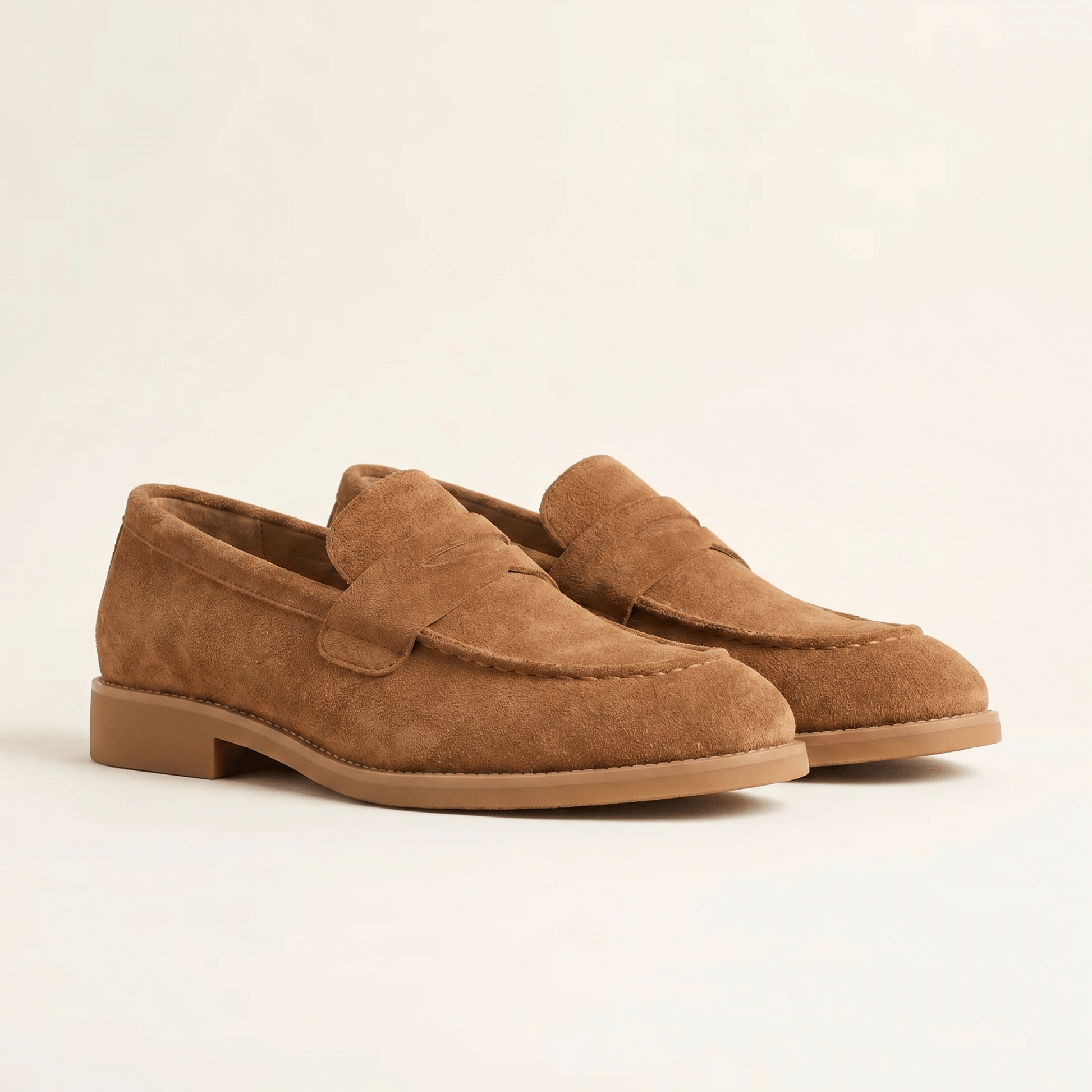 Mocassin Homme Penny Loafer Habillé en Daim