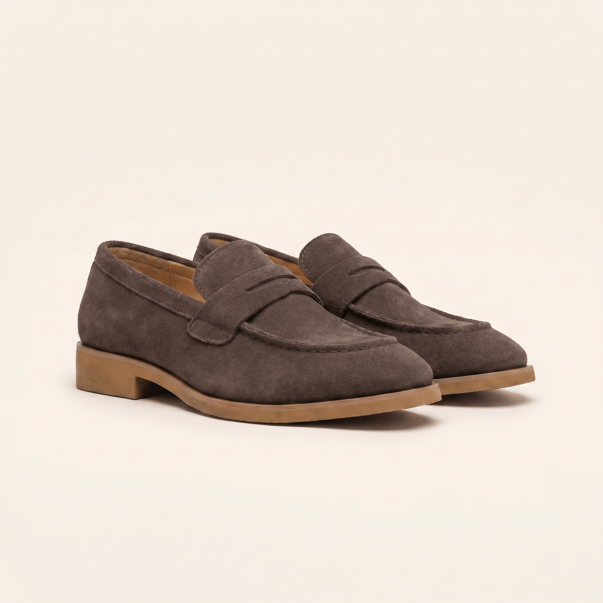 Mocassin Homme Penny Loafer Habillé en Daim