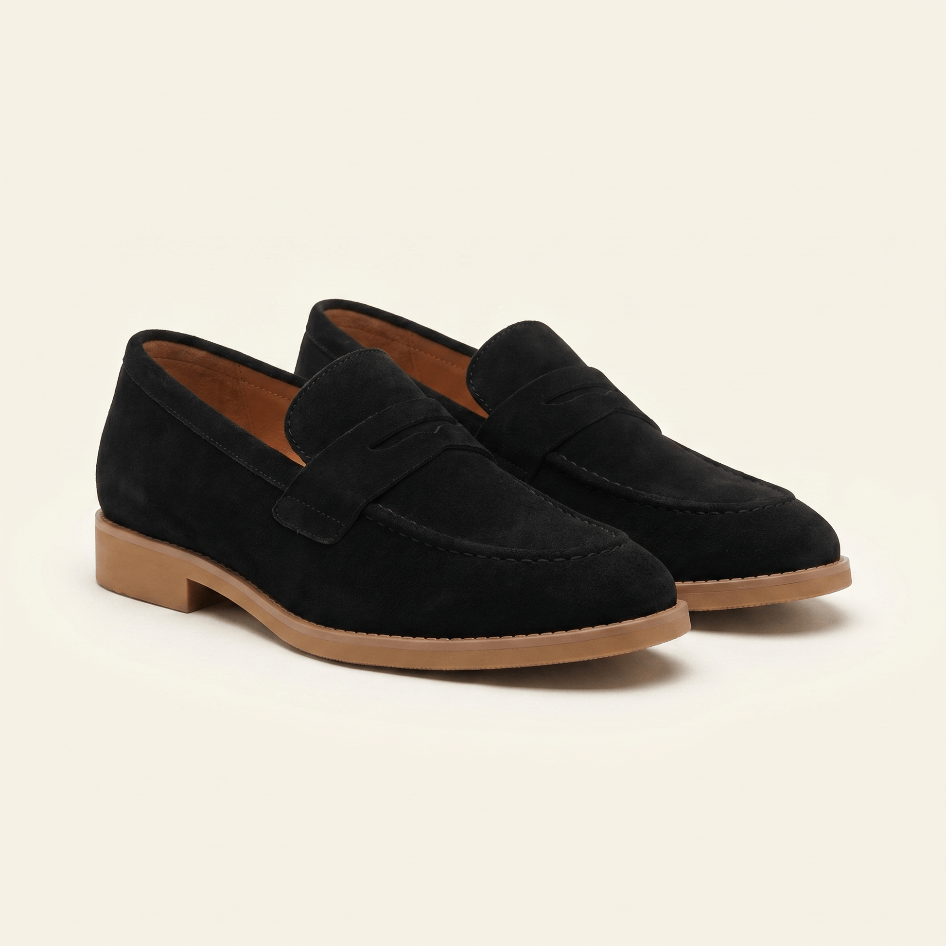Mocassin Homme Penny Loafer Habillé en Daim