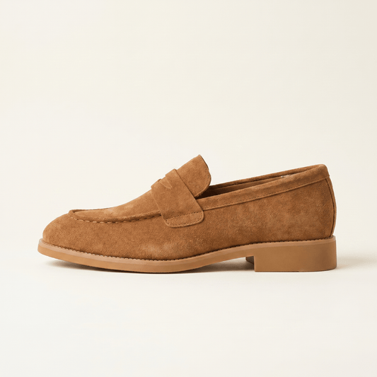 Mocassin Homme Penny Loafer Habillé en Daim