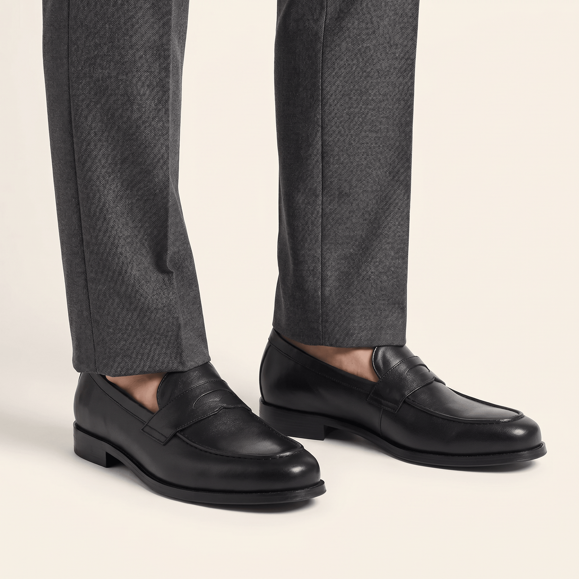 Mocassin Homme Penny Loafer Intemporel en Cuir Lisse