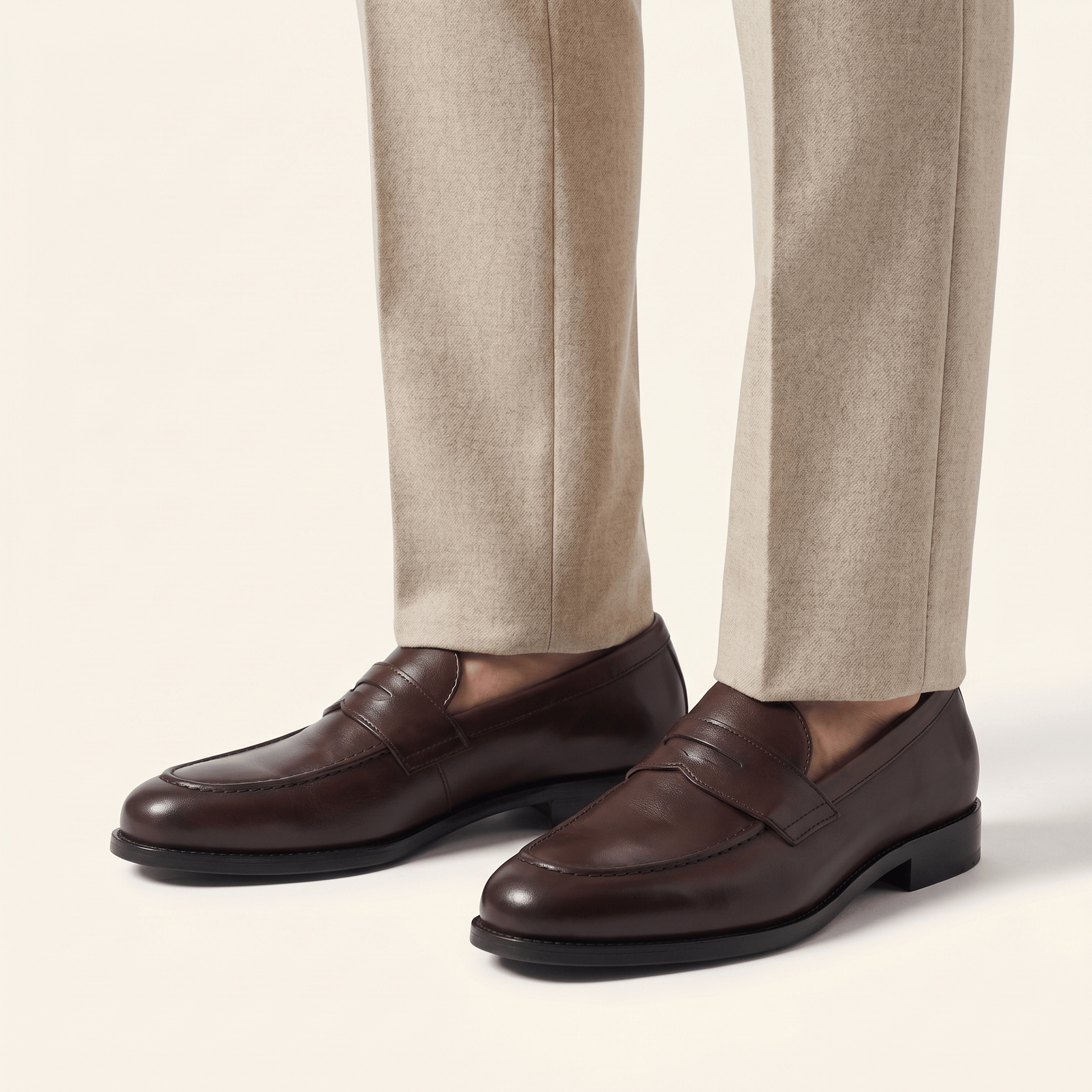 Mocassin Homme Penny Loafer Intemporel en Cuir Lisse