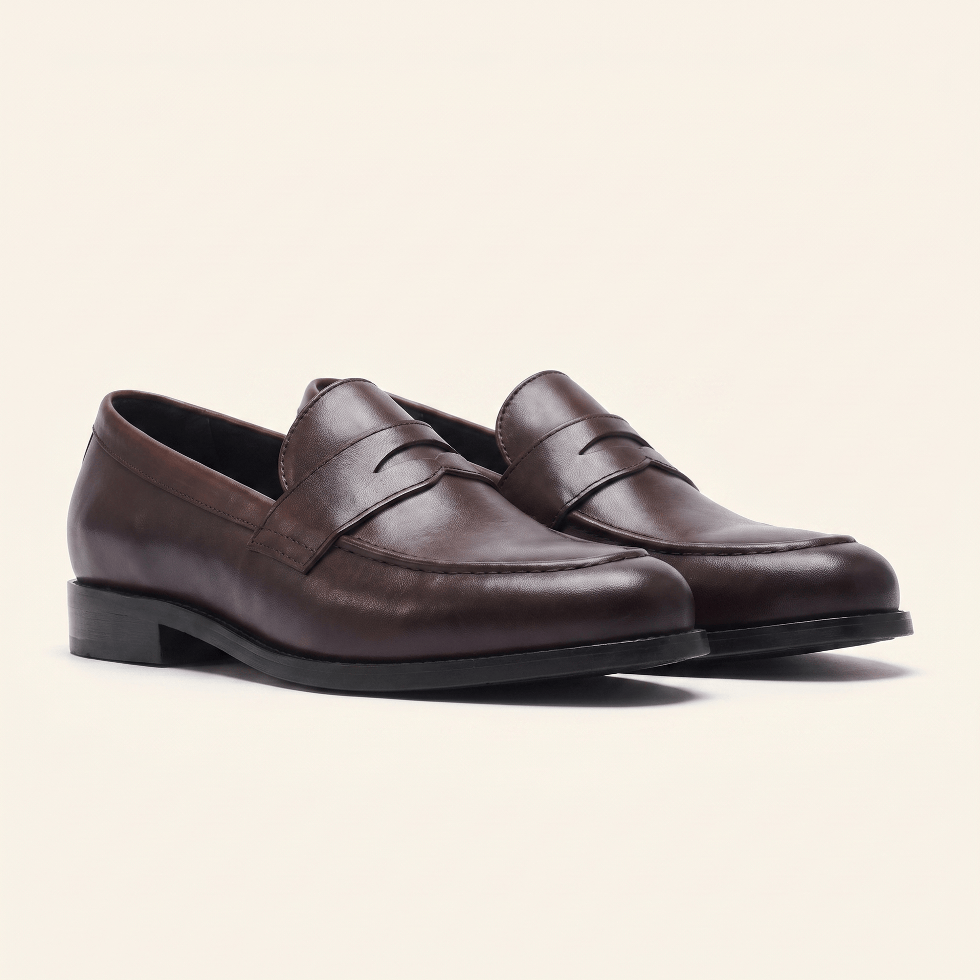Mocassin Homme Penny Loafer Intemporel en Cuir Lisse