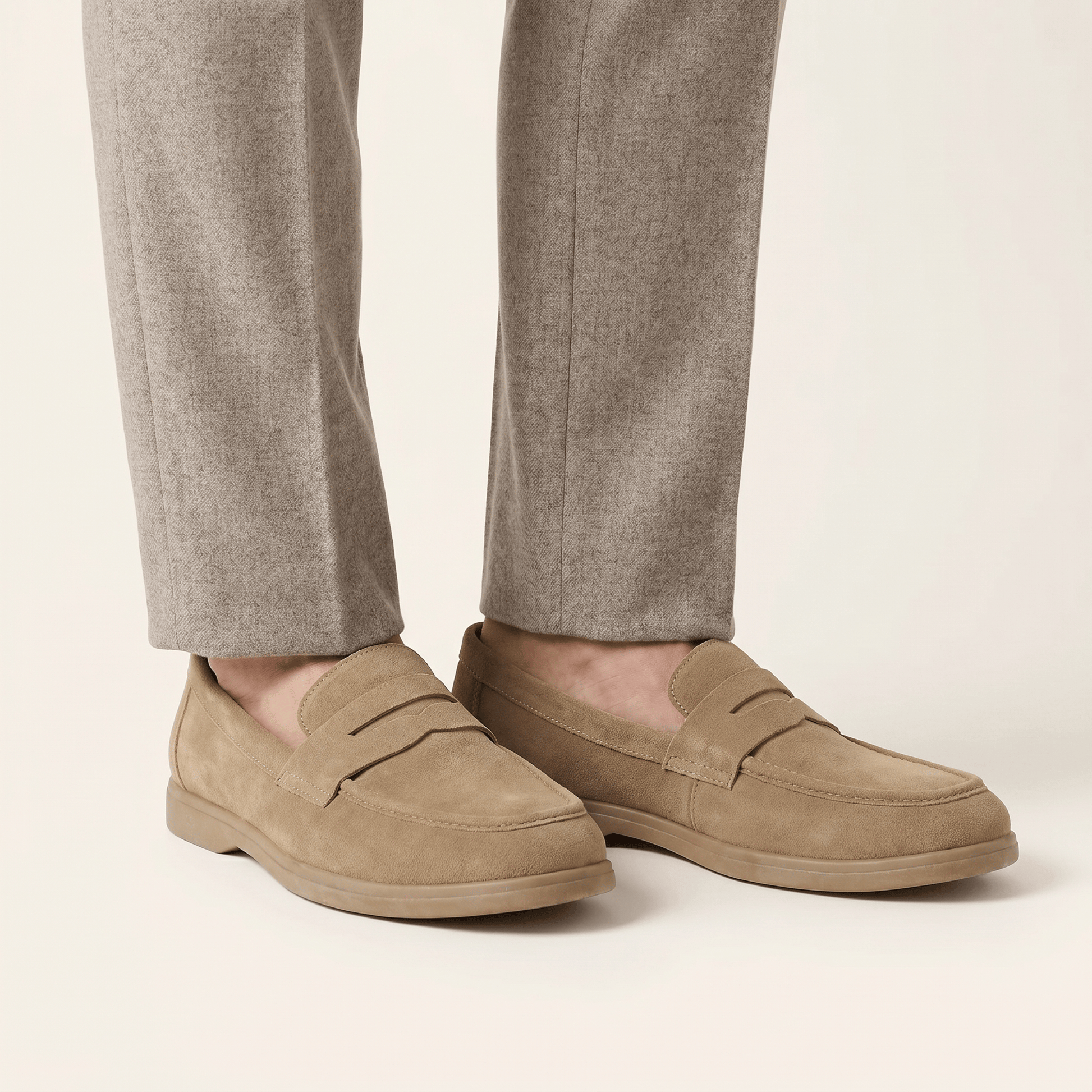 Mocassin Homme Penny Loafer Souple en Suédé
