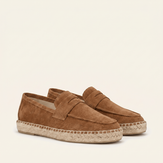 Mocassin Homme Penny Loafer en Cuir Patiné Coloré