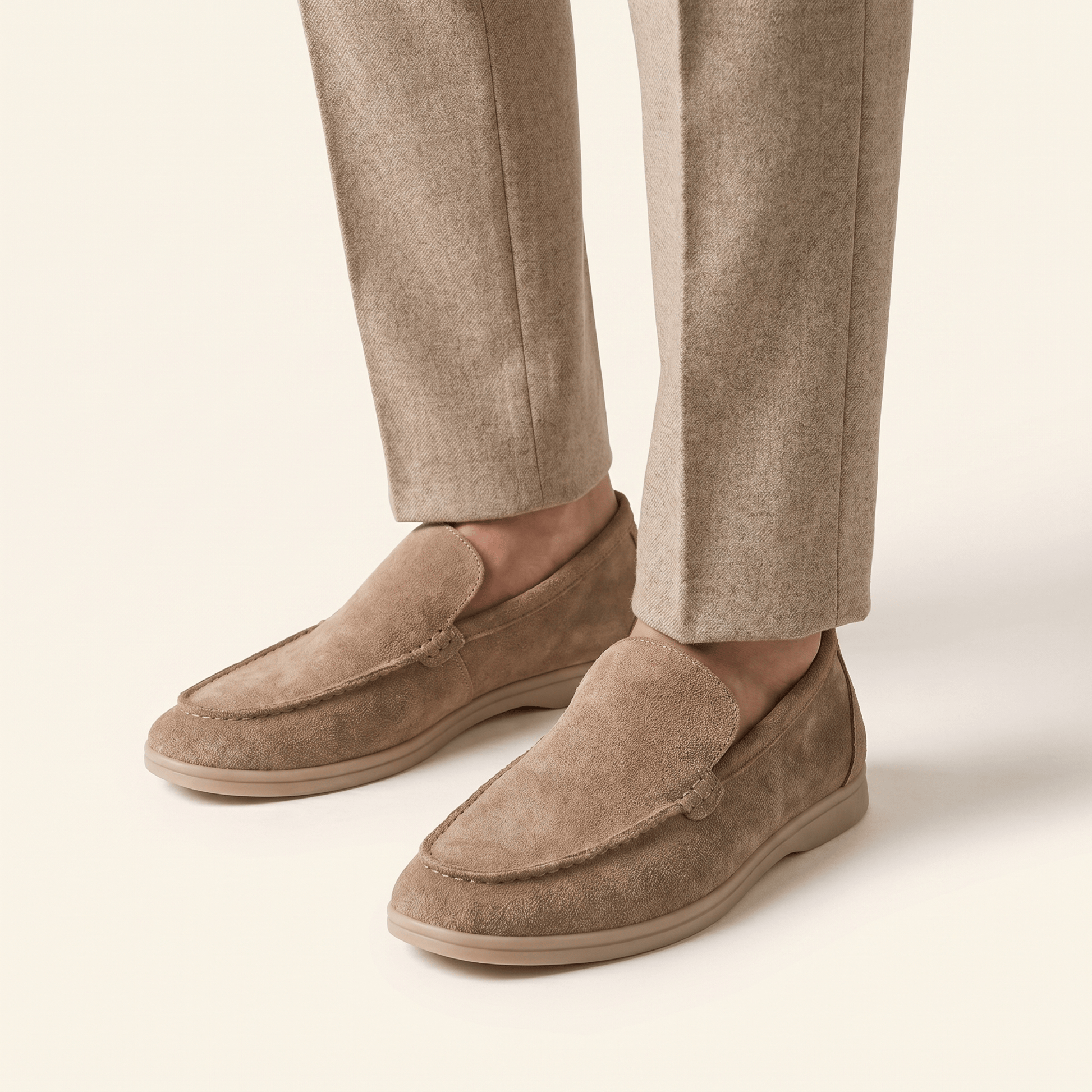 Mocassin Homme Slipper Minimaliste en Daim