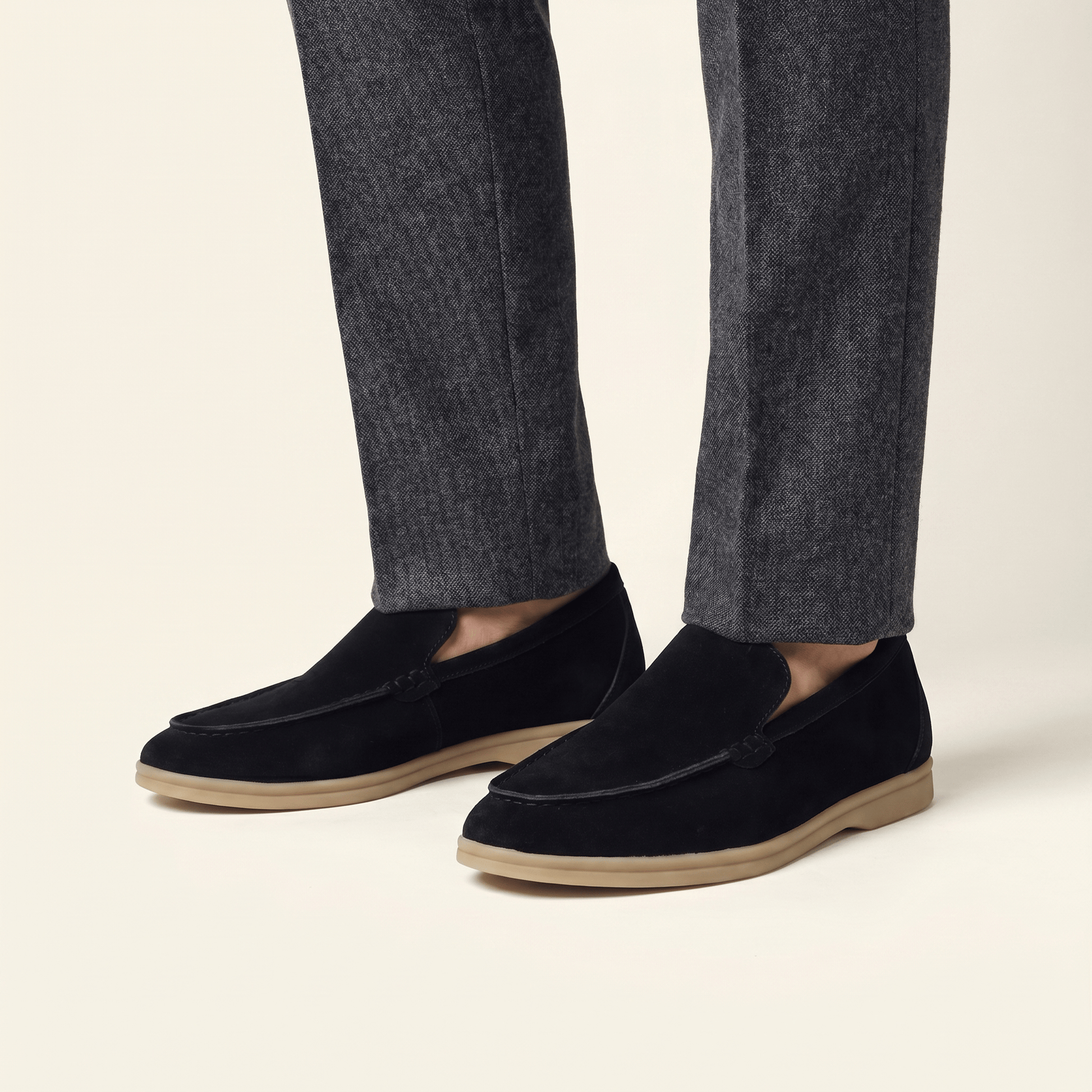 Mocassin Homme Slipper Minimaliste en Daim