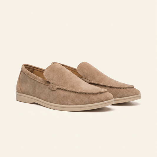 Mocassin Homme Slipper Minimaliste en Daim