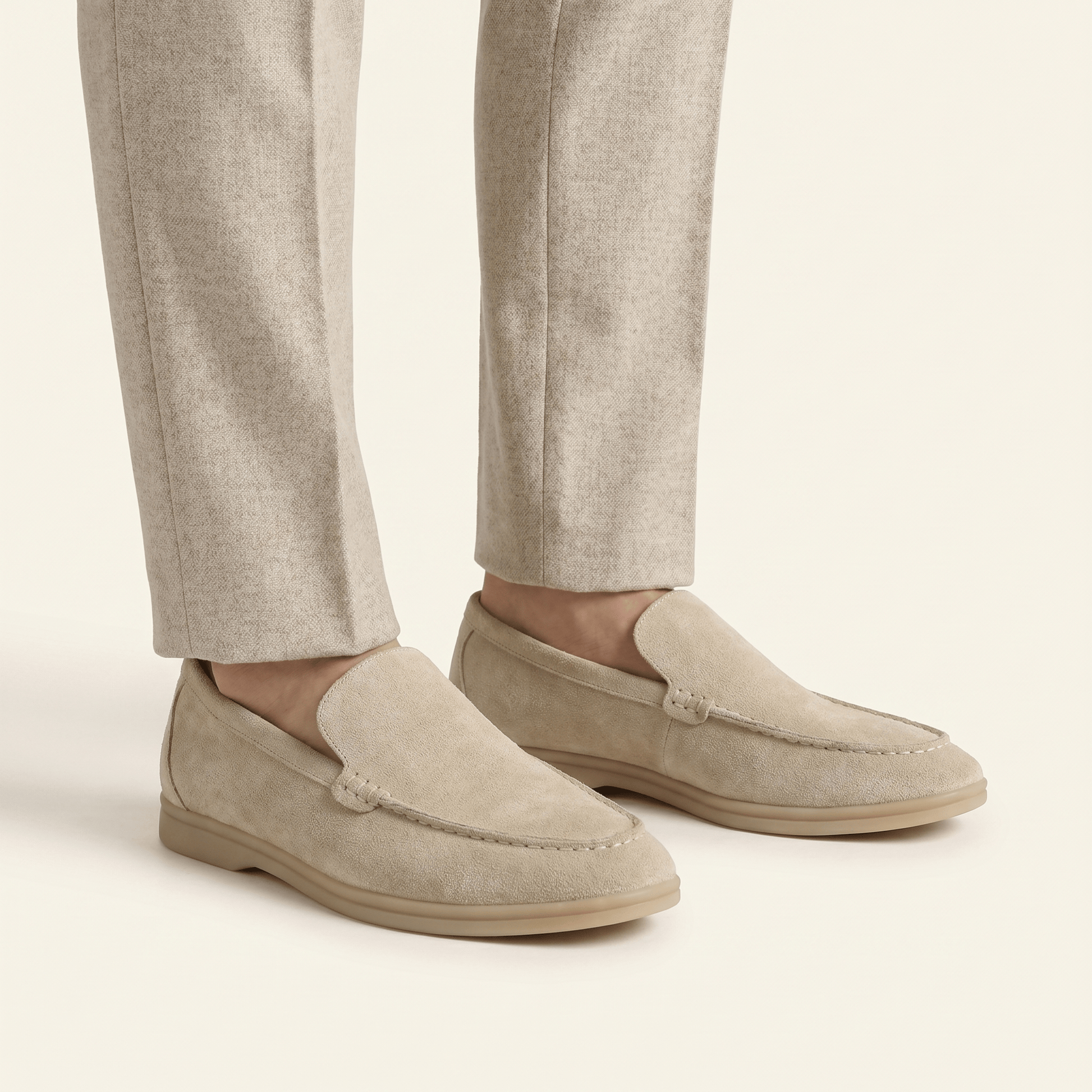Mocassin Homme Slipper Minimaliste en Daim