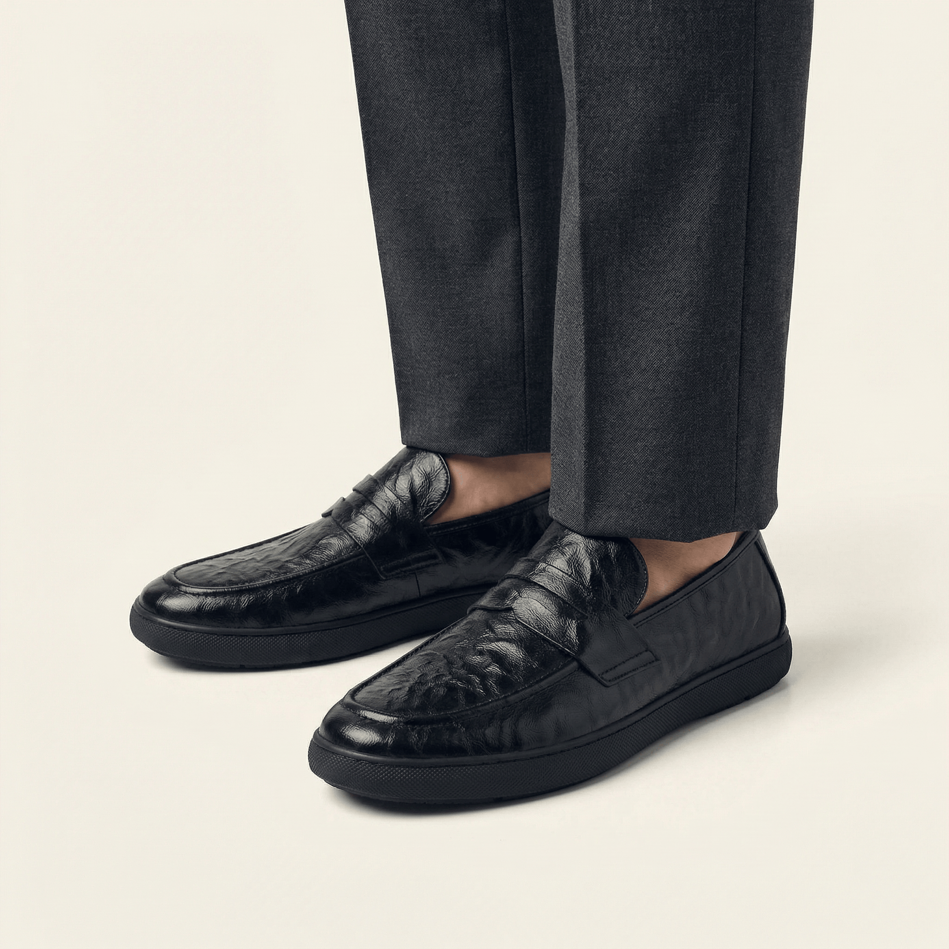 Mocassin Homme Penny Loafer Classique en Daim