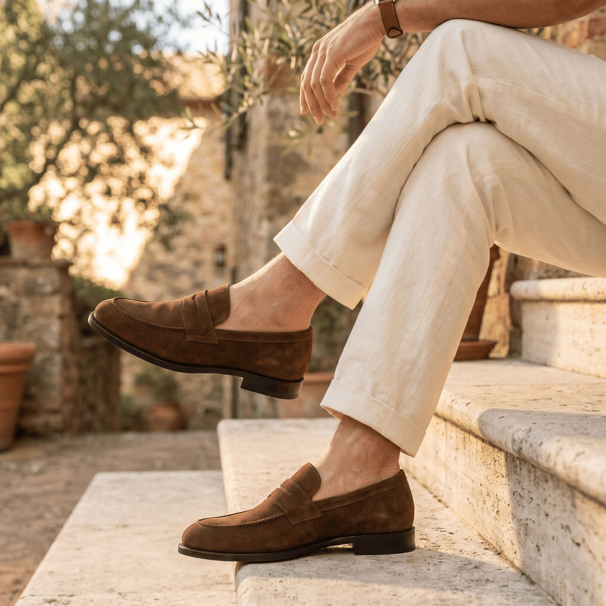 Mocassin Penny Loafer en Cuir Suédé