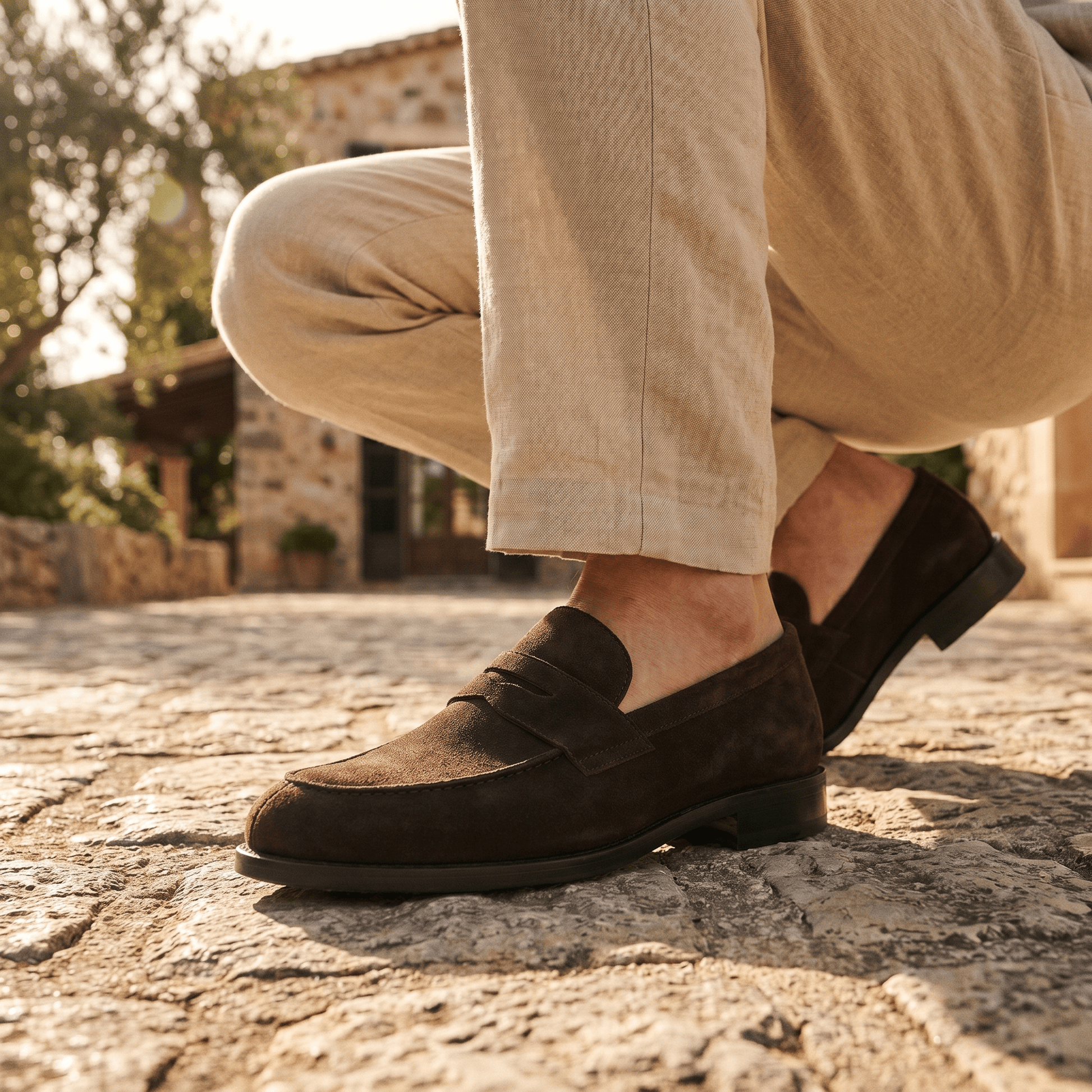 Mocassin Penny Loafer en Cuir Suédé