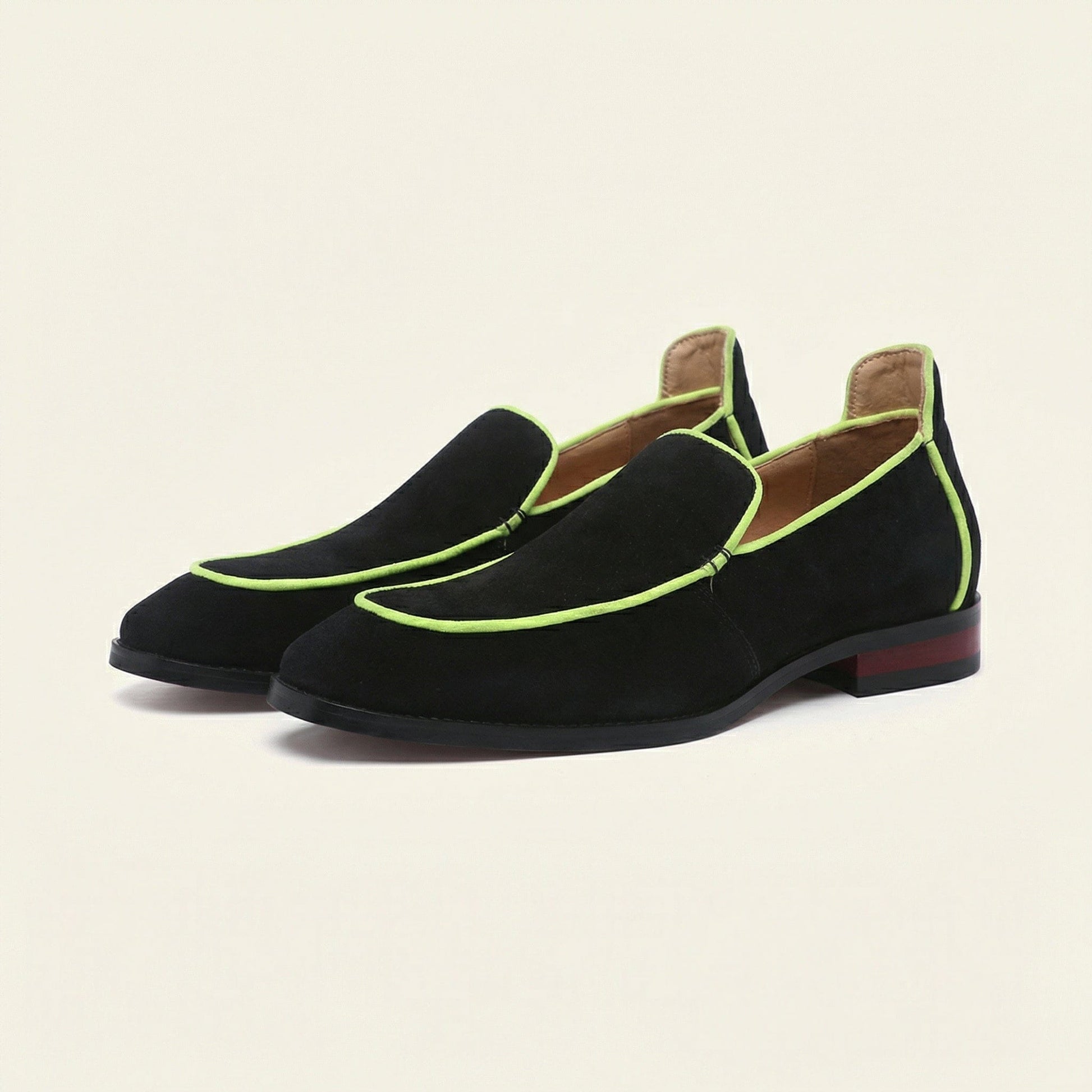 Mocassin Slipper Bicolore en Cuir