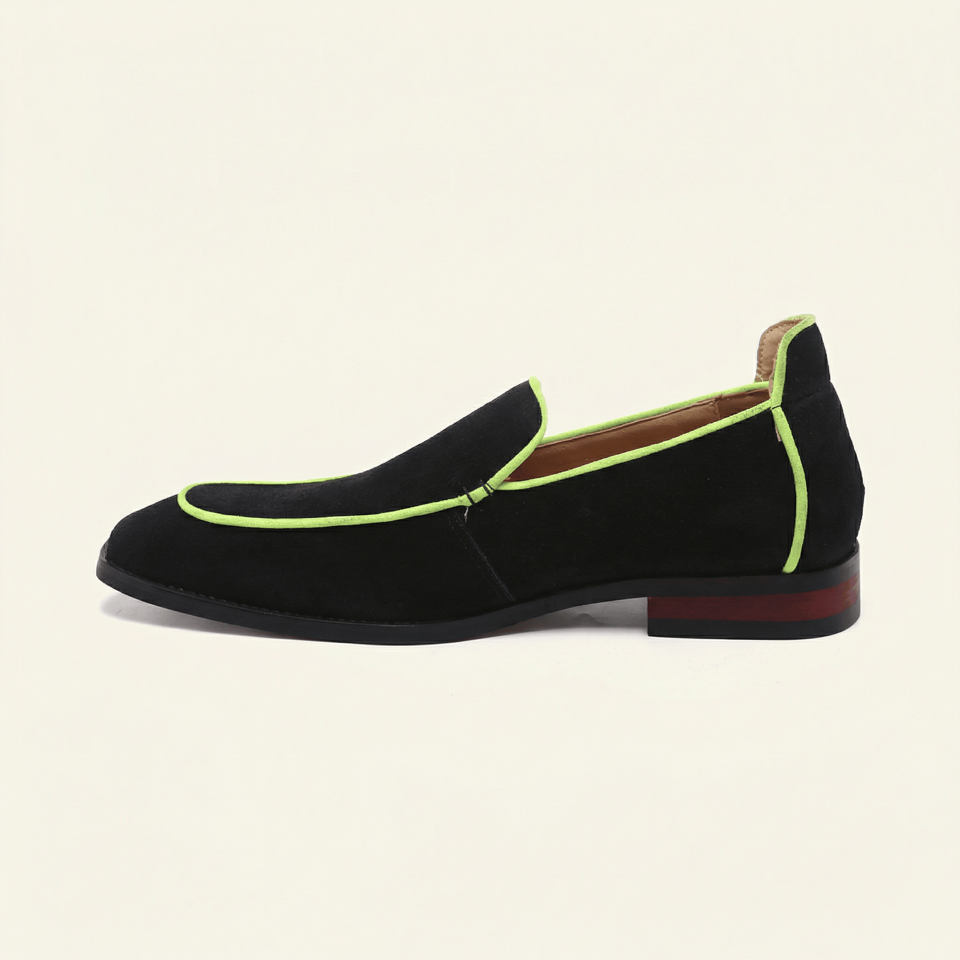 Mocassin Slipper Bicolore en Cuir