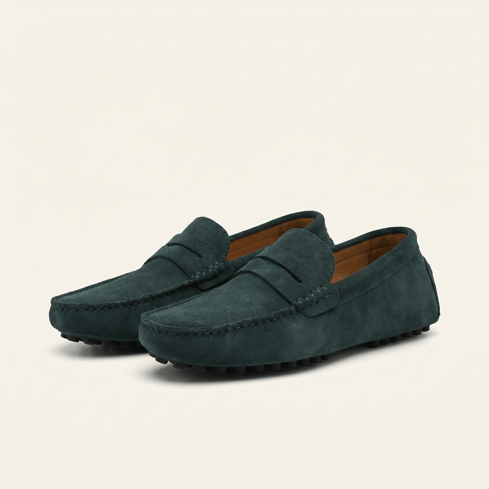 Mocassin Homme Souple en Cuir Suédé à Bande