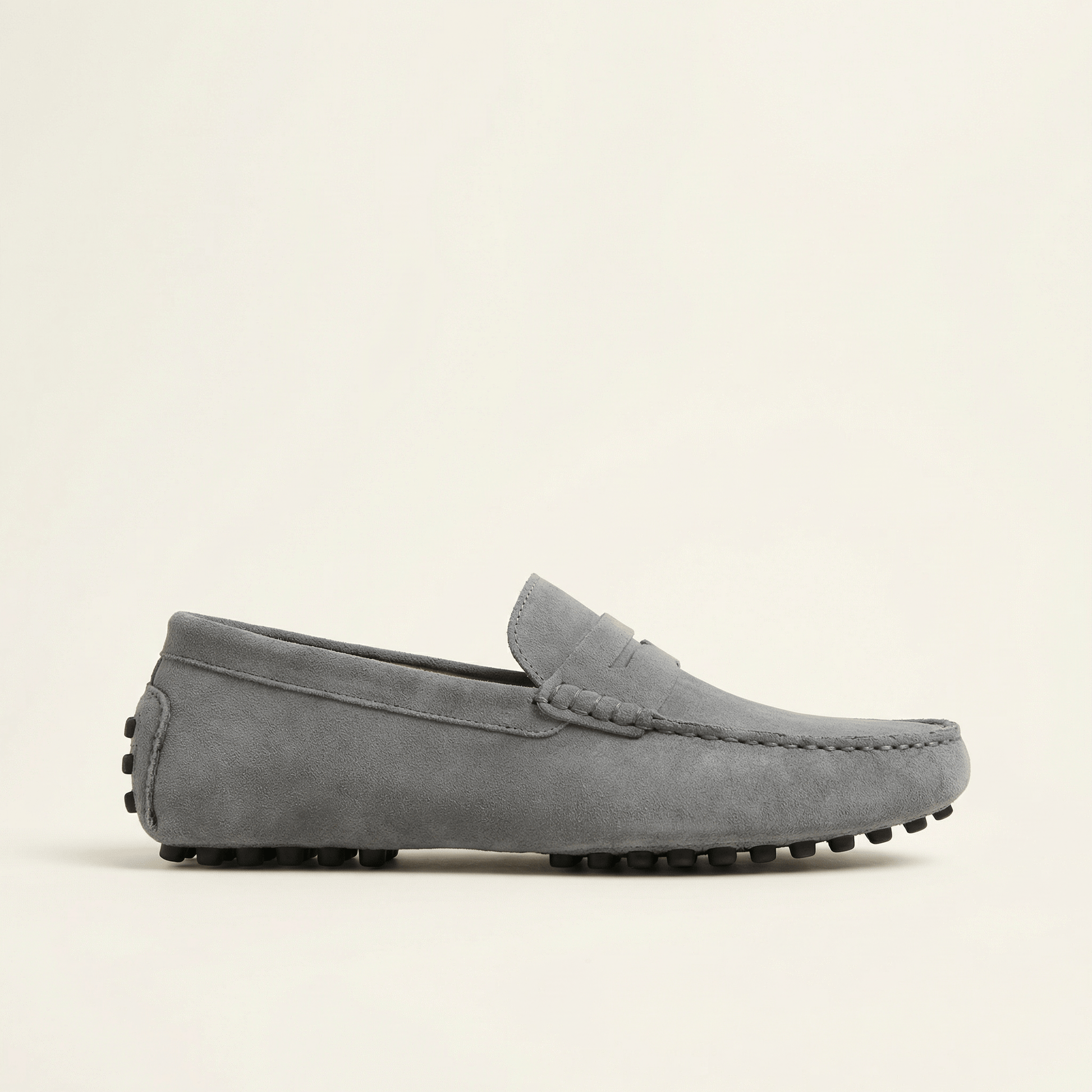 Mocassin Homme Souple en Cuir Suédé à Bande
