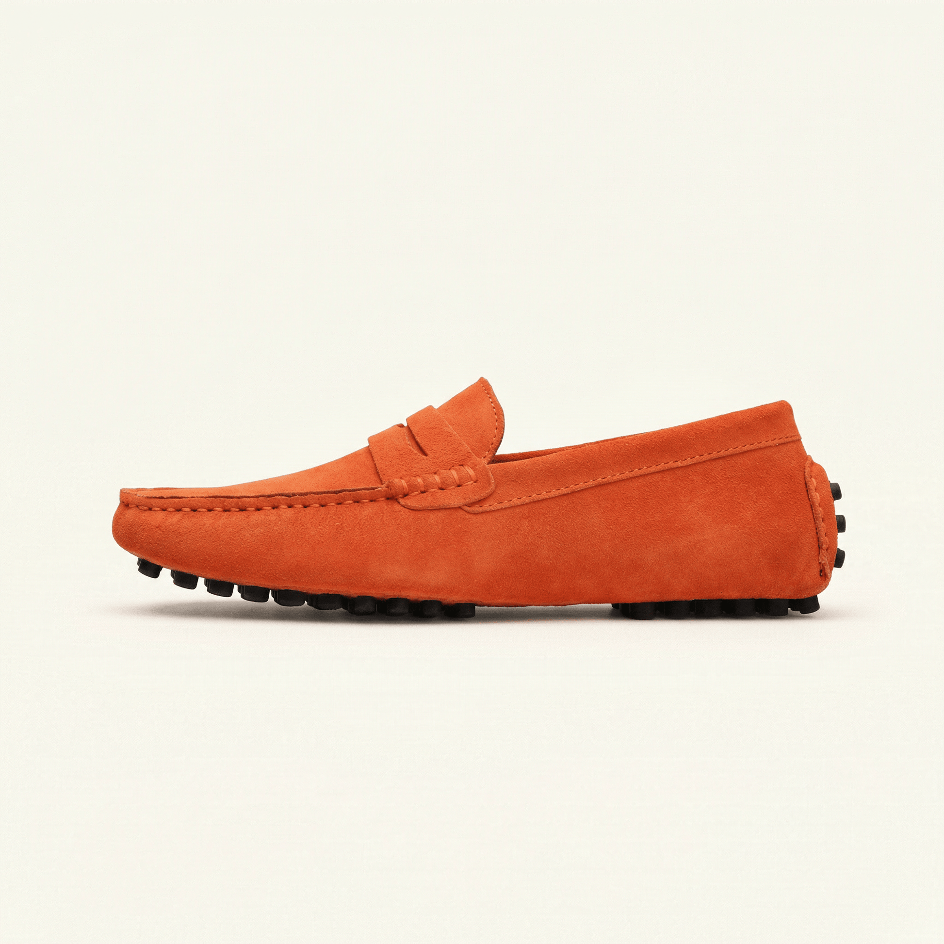 Mocassin Homme Souple en Cuir Suédé à Bande