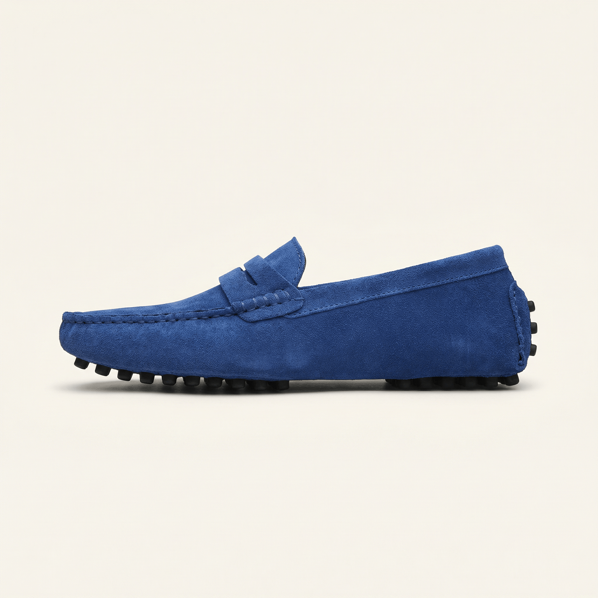 Mocassin Homme Souple en Cuir Suédé à Bande