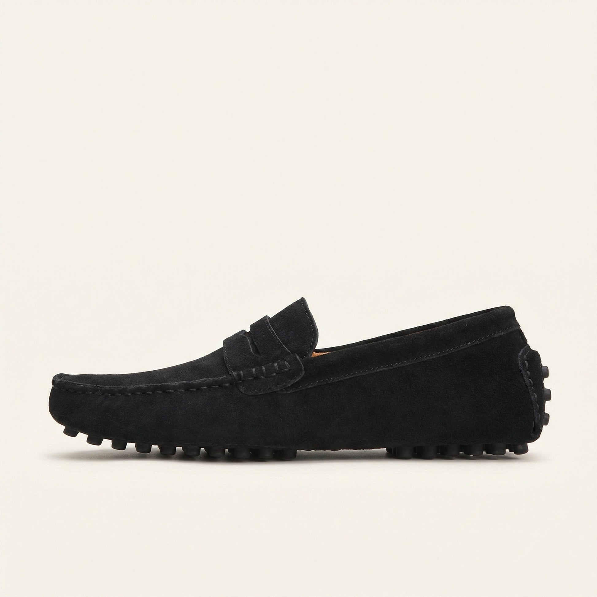 Mocassin Homme Souple en Cuir Suédé à Bande