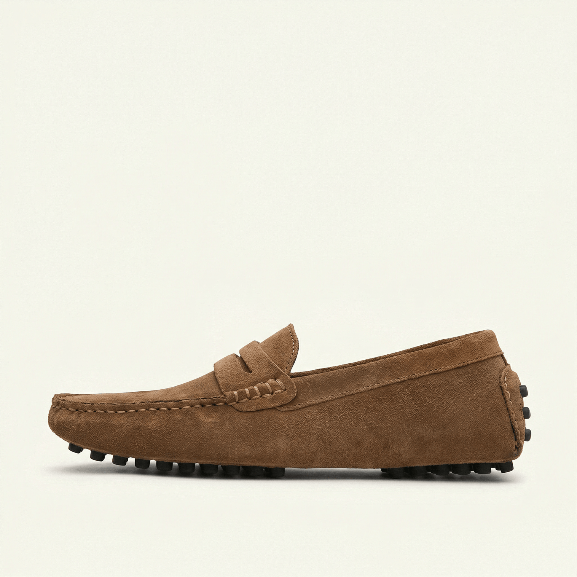 Mocassin Homme Souple en Cuir Suédé à Bande