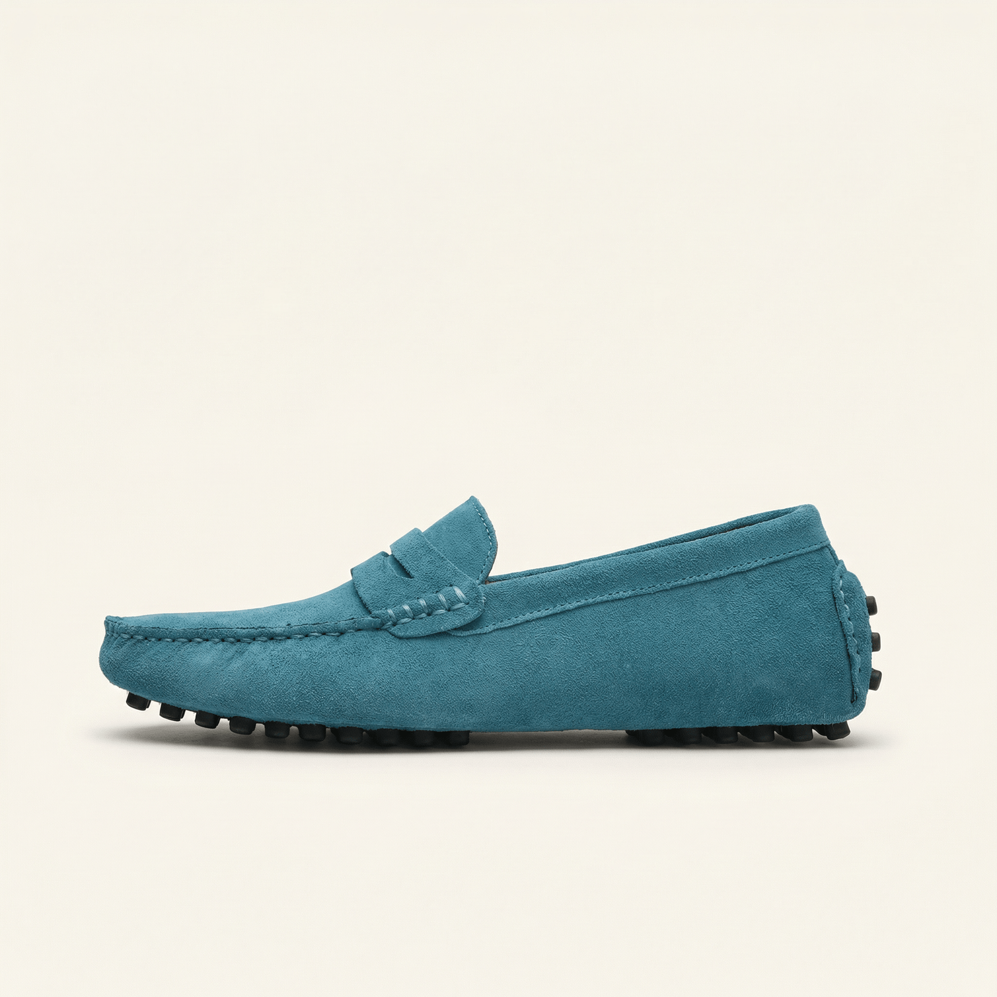 Mocassin Homme Souple en Cuir Suédé à Bande