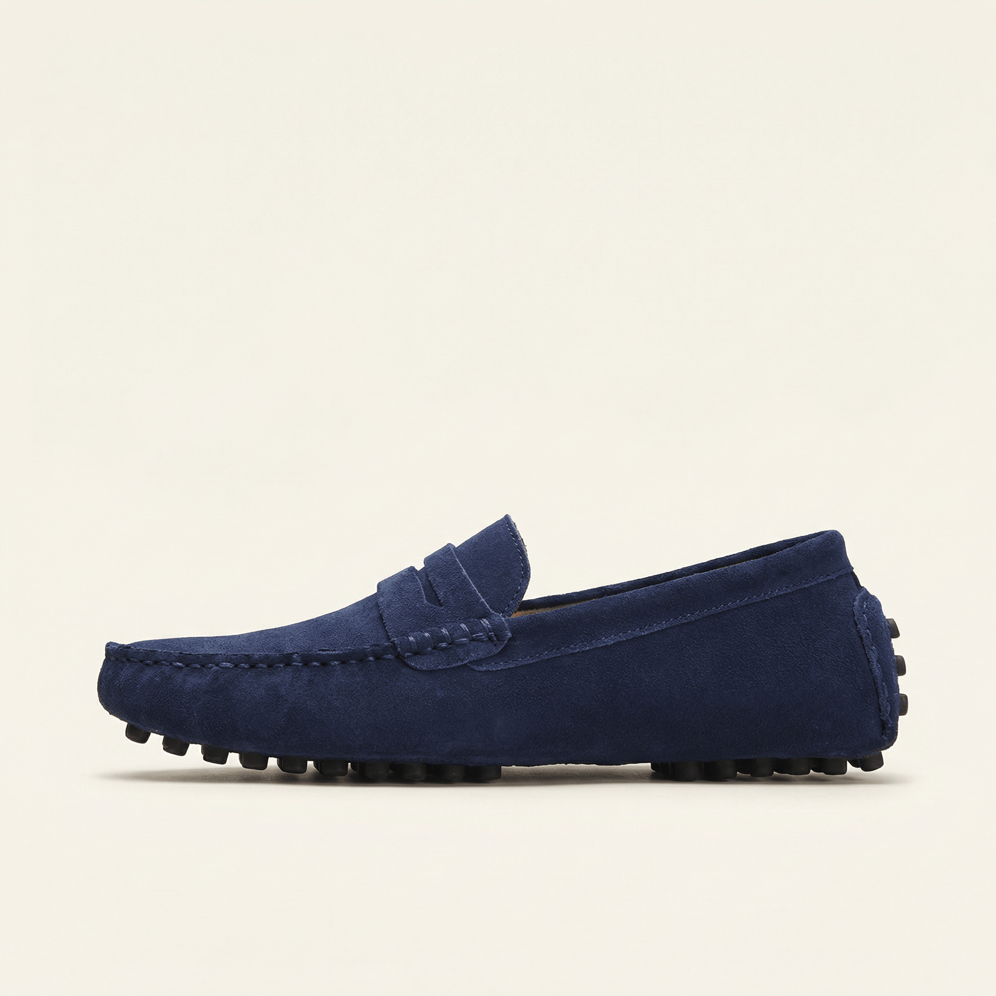 Mocassin Homme Souple en Cuir Suédé à Bande