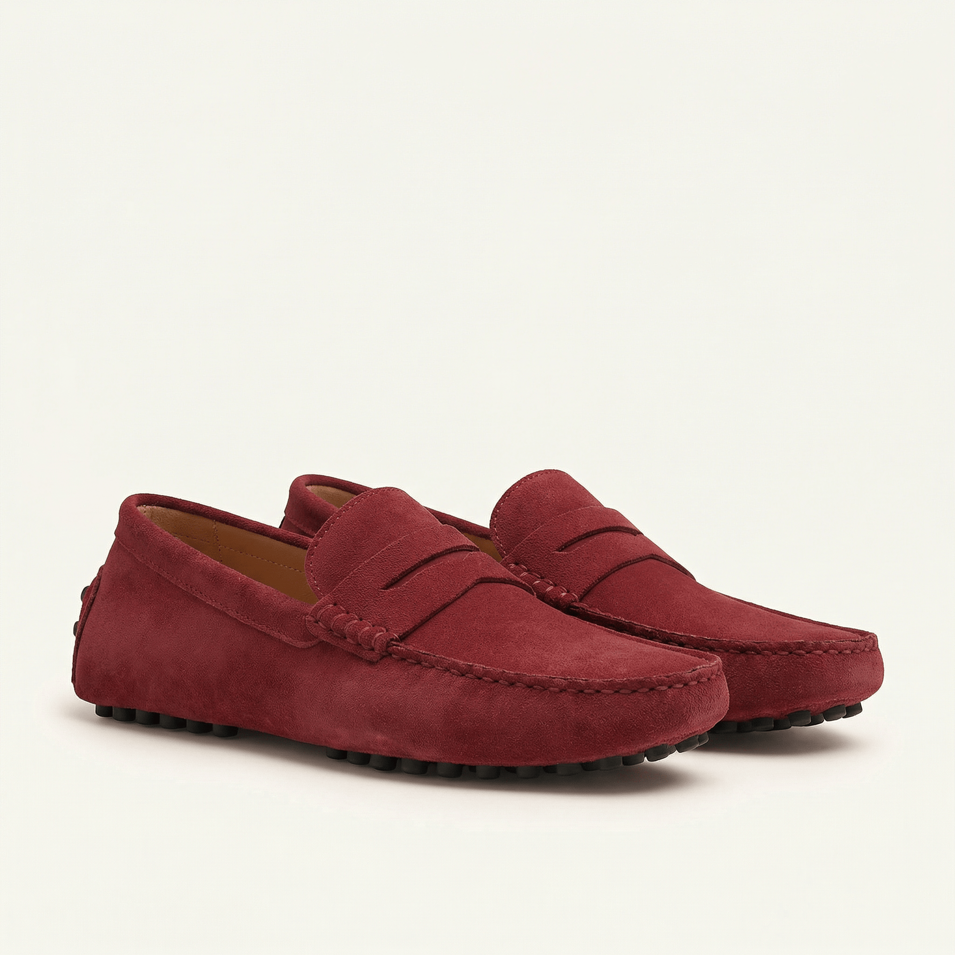 Mocassin Homme Souple en Cuir Suédé à Bande