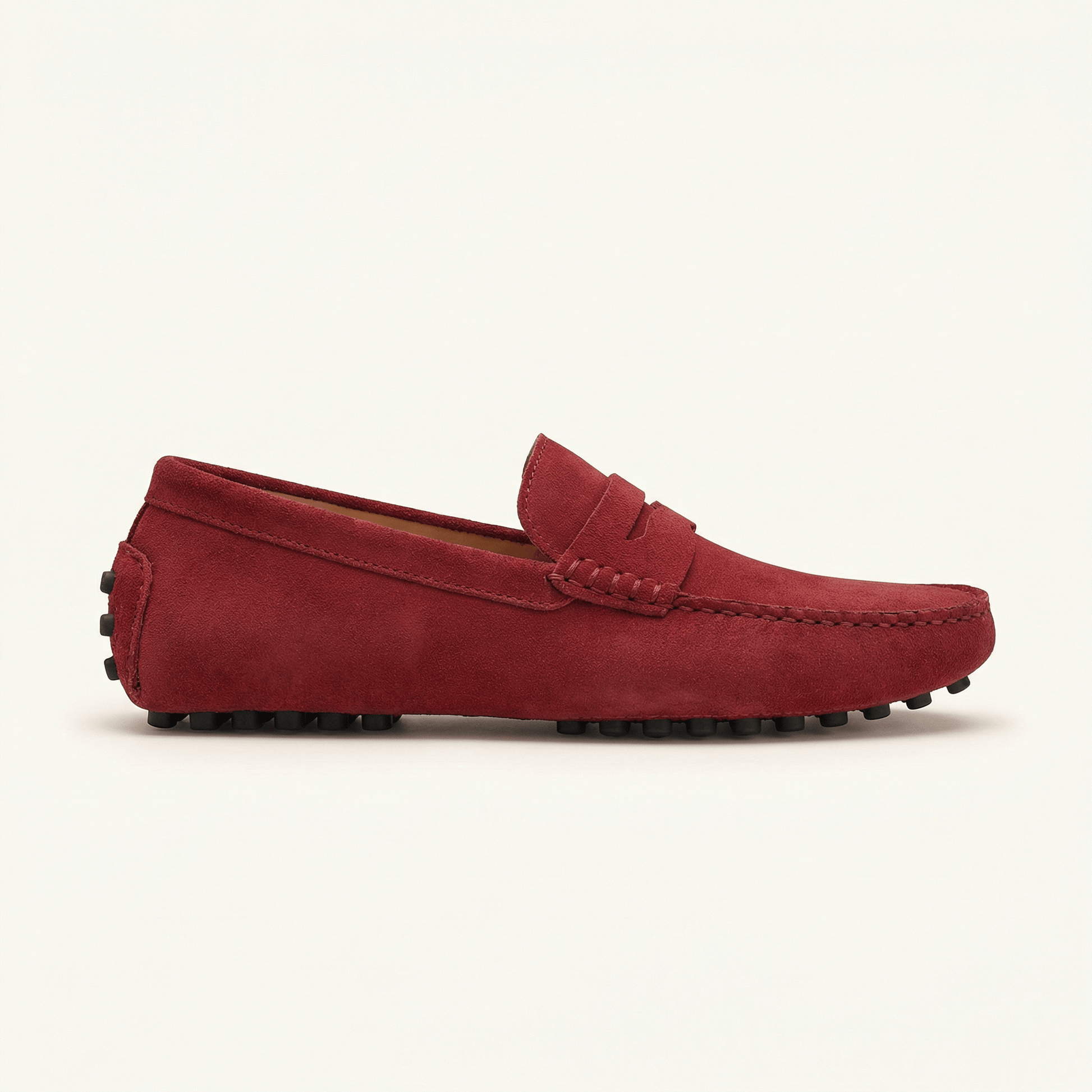 Mocassin Homme Souple en Cuir Suédé à Bande