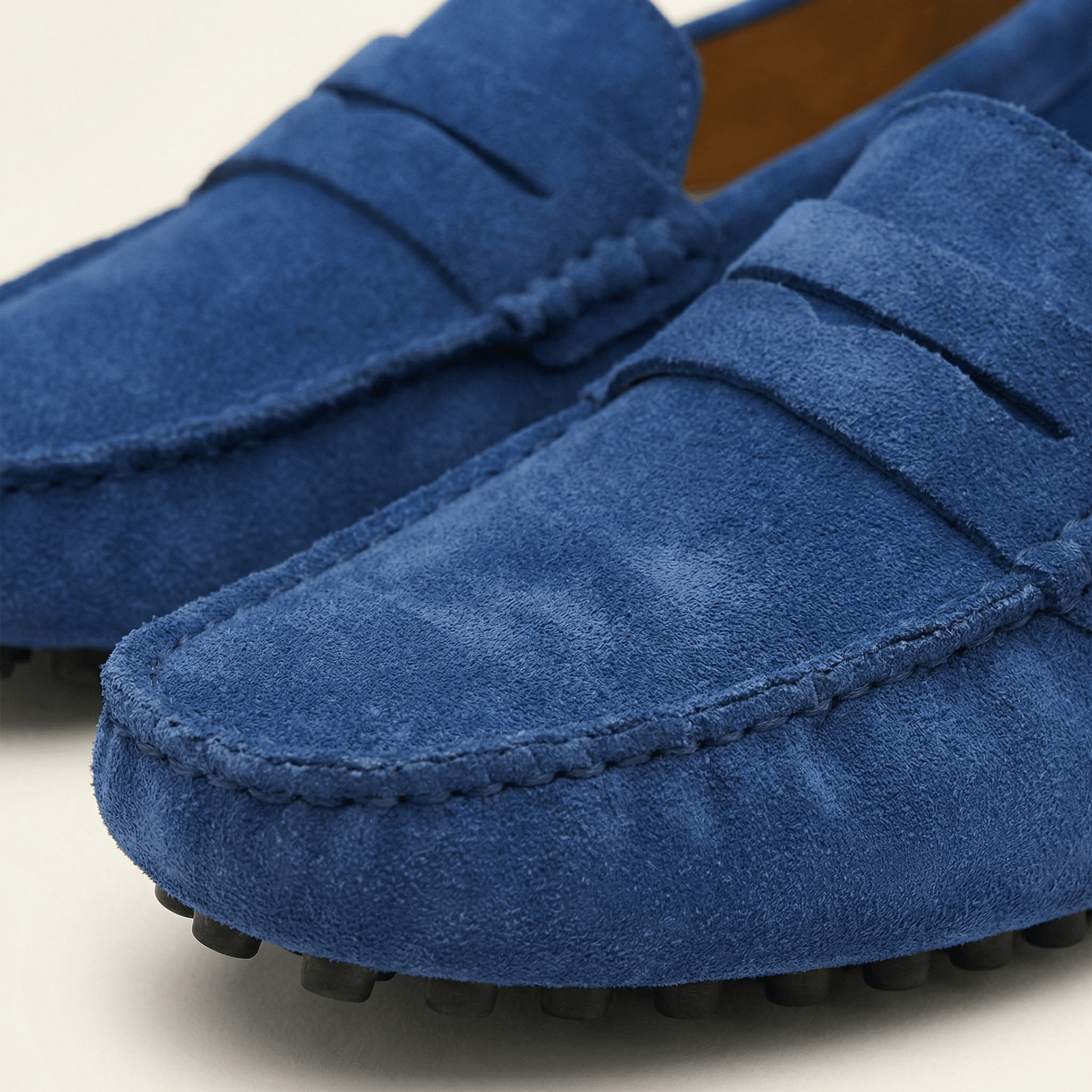 Mocassin Homme Souple en Cuir Suédé à Bande