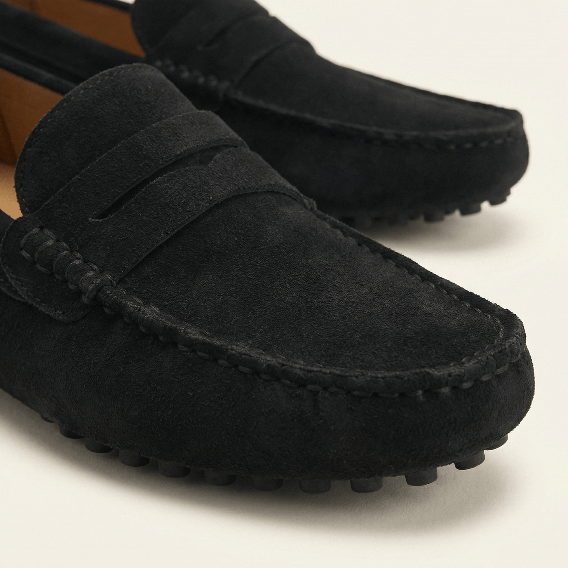 Mocassin Homme Souple en Cuir Suédé à Bande