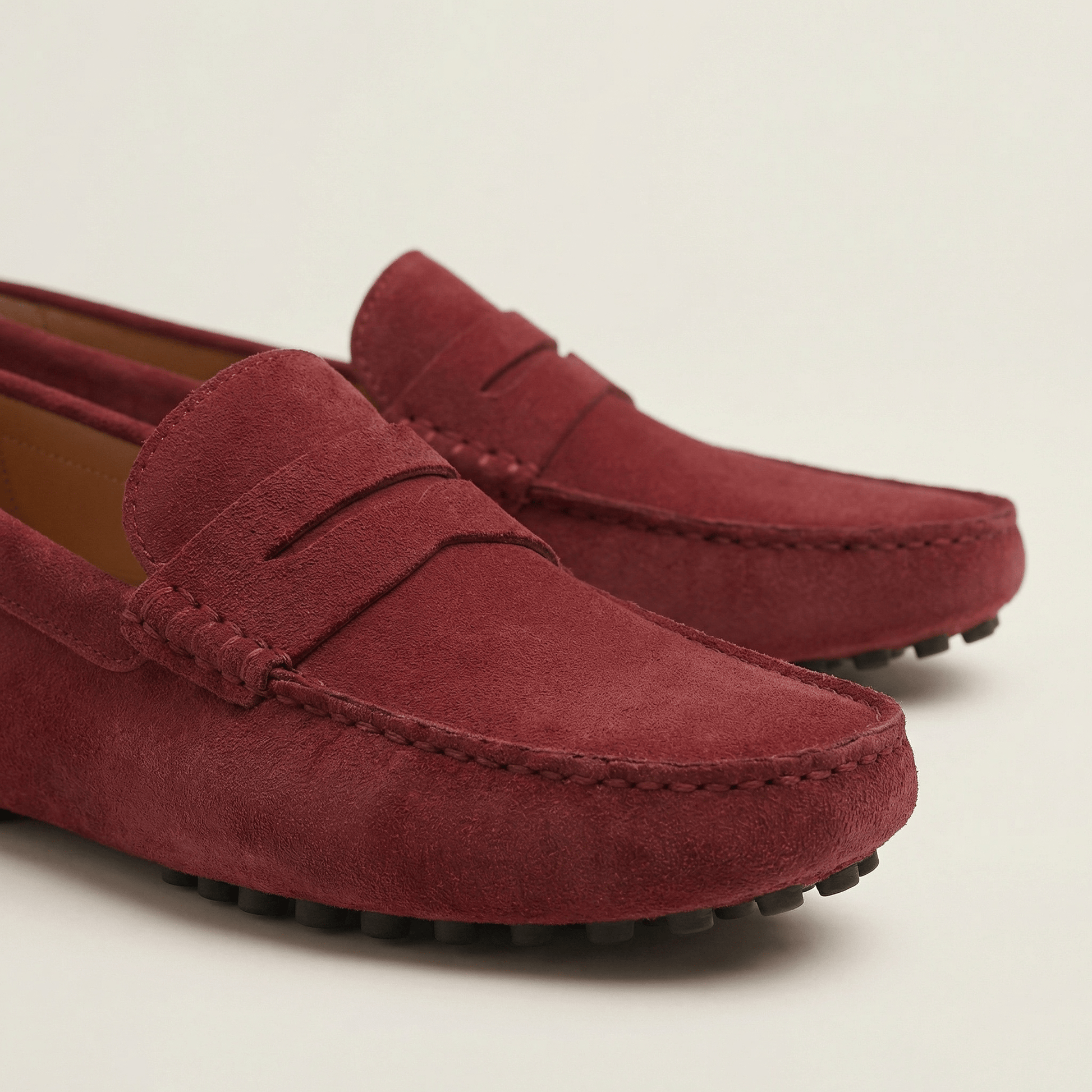 Mocassin Homme Souple en Cuir Suédé à Bande