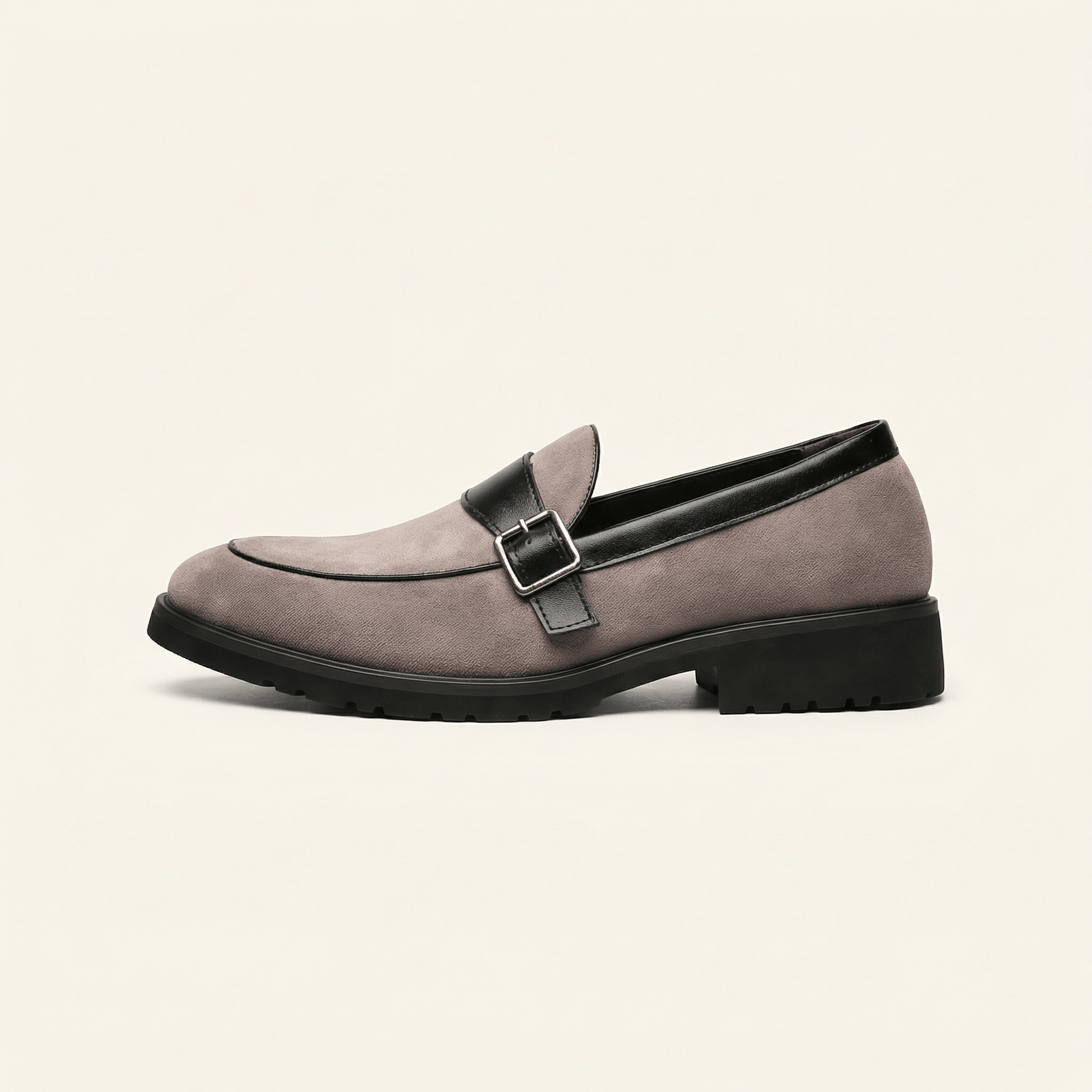 Mocassin Style Monk Strap à Boucle