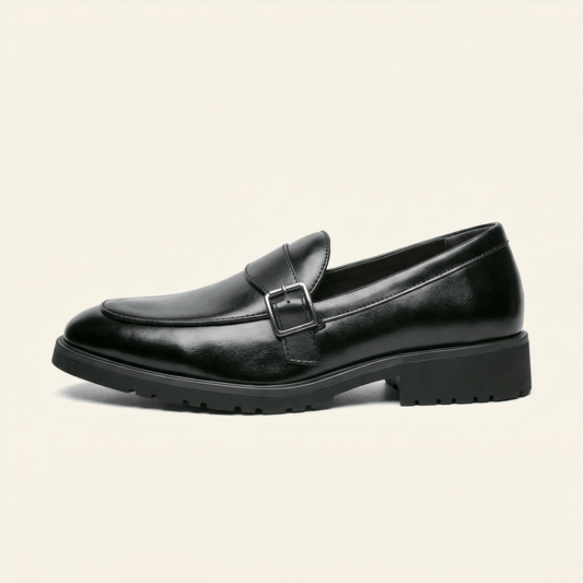 Mocassin Style Monk Strap à Boucle